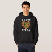 I Love Pizza Food Lovers Heart Gift Funny  Hoodie (Vorne ganz)
