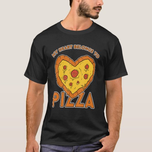 I Love Pizza Heart Valentines Day_4 T-Shirt (Vorderseite)