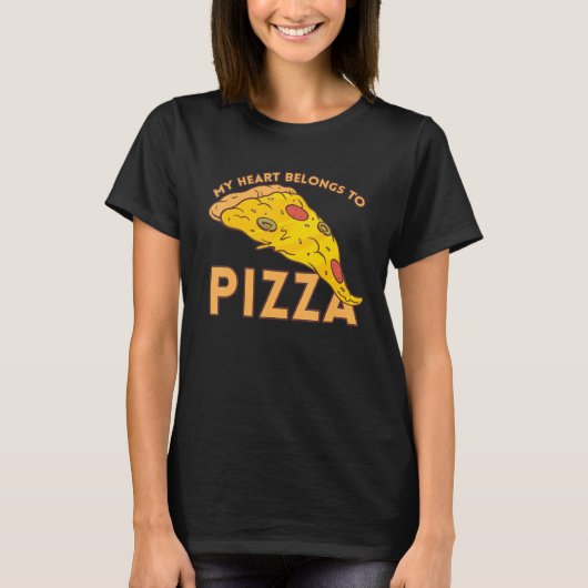 I Love Pizza Heart Valentines Day_5 T-Shirt (Vorderseite)