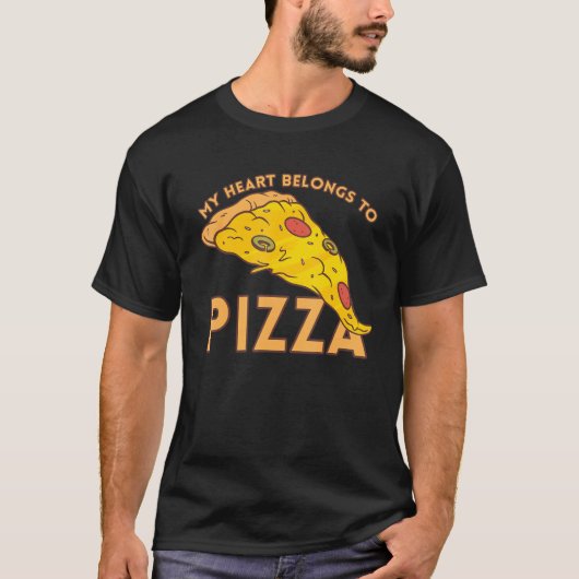 I Love Pizza Heart Valentines Day_5 T-Shirt (Vorderseite)