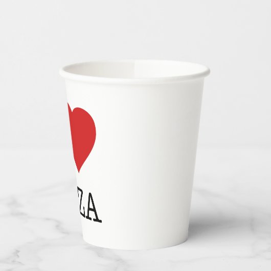 I LOVE PIZZA PAPPBECHER (Links)