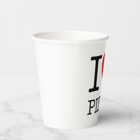 I LOVE PIZZA PAPPBECHER (Rechts)