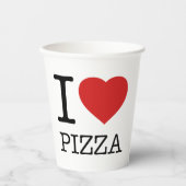 I LOVE PIZZA PAPPBECHER (Vorderseite)