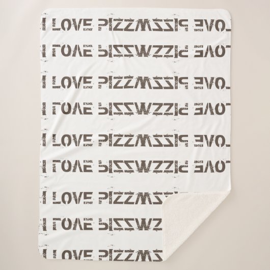 I LOVE PIZZA SHERPADECKE (Vorderseite)