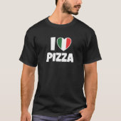 I Love Pizza with Italy Flag and Heart Premium T-Shirt (Vorderseite)