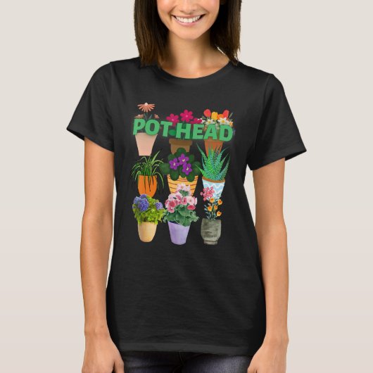 I love plants POT HEAD T-Shirt (Vorderseite)