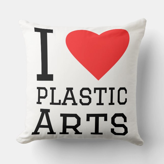 I love plastic arts  kissen (Vorderseite)