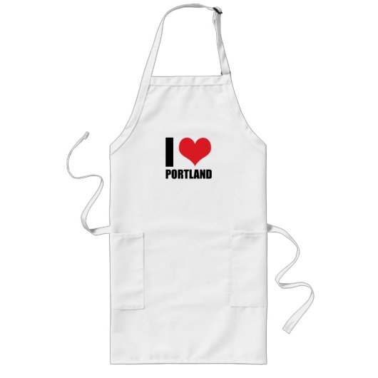 I love Portland Lange Schürze (Vorne)