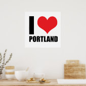I love Portland Poster (Küche)