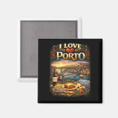 I Love Porto Magnet (Vorderseite/Rückseite)