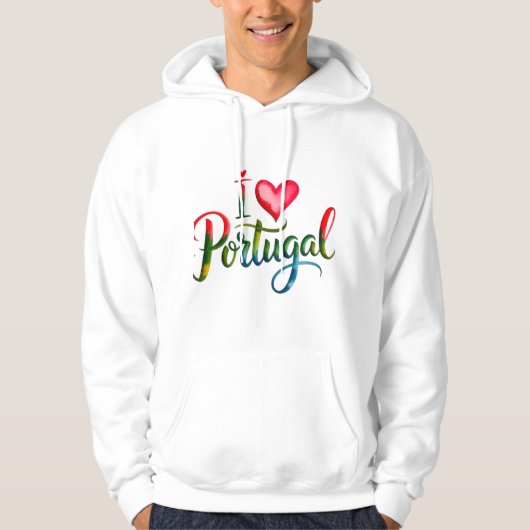 I Love Portugal Hoodie – Portuguese Gift, Lisbon & (Vorderseite)