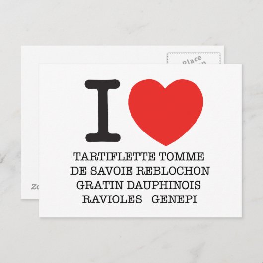 I Love Postkarte (Vorne/Hinten)