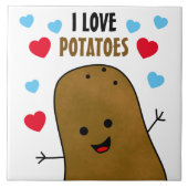 I Love Potatoes Fliese (Vorderseite)