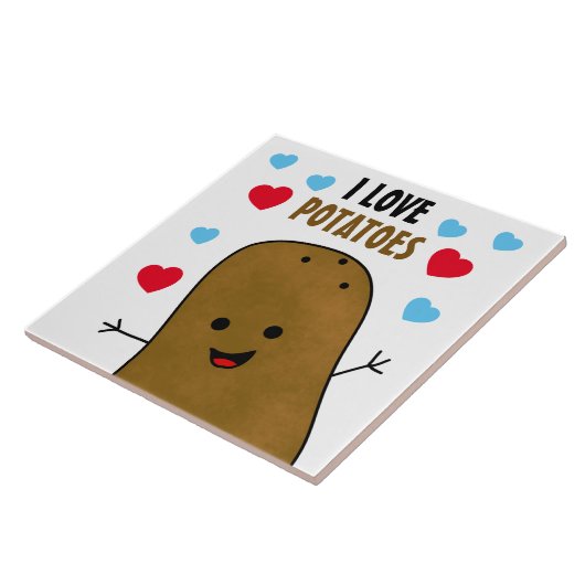 I Love Potatoes Fliese (Seite)