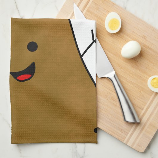 I Love Potatoes Geschirrtuch (Viertel Falte)