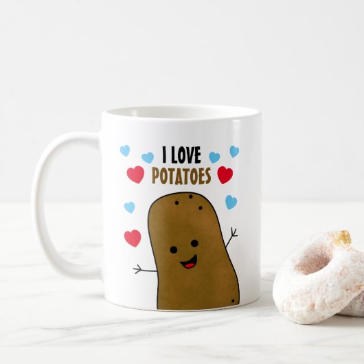 I Love Potatoes Kaffeetasse (Mit Donut)
