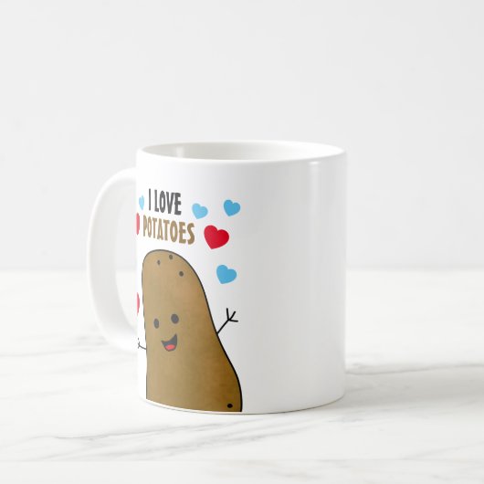 I Love Potatoes Kaffeetasse (Vorderseite Links)
