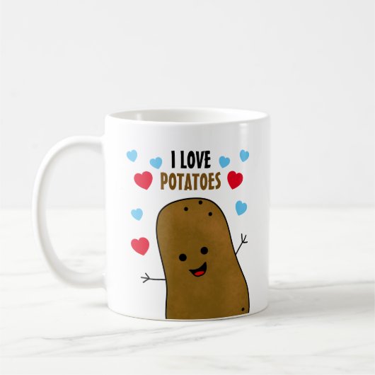 I Love Potatoes Kaffeetasse (Links)