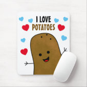 I Love Potatoes Mousepad (Mit Mouse)