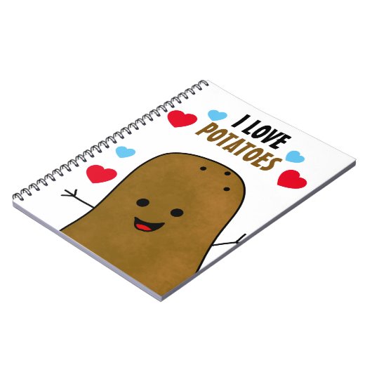 I Love Potatoes Notizblock (Linke Seite)