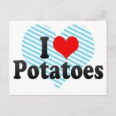 I Love Potatoes Postkarte (Vorderseite)
