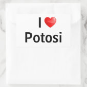I love Potosi Rechteckiger Aufkleber (Tasche)