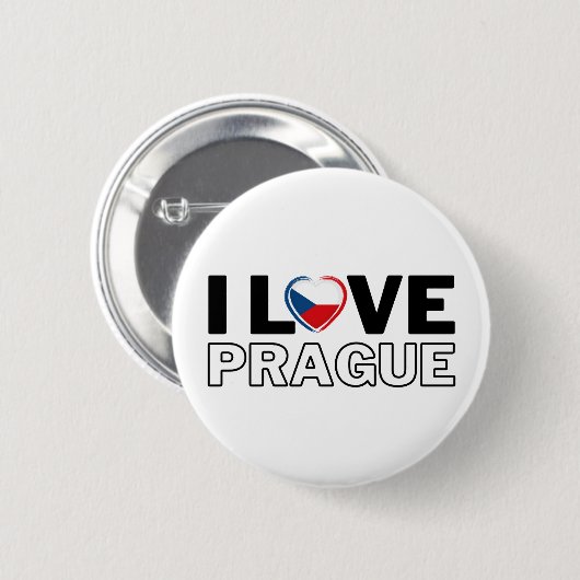 I LOVE PRAG - For real Praguers! Button (Vorne & Hinten)