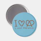 I Love Pretzels Magnet (Vorderseite/Rückseite)