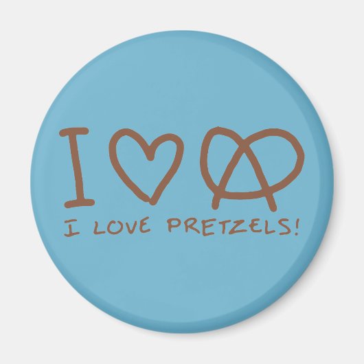 I Love Pretzels Magnet (Vorne)
