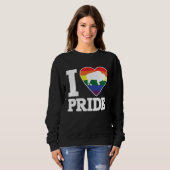I LOVE PRIDE Buffalo NY LGBTQ beautiful rainbow h Sweatshirt (Vorne ganz)