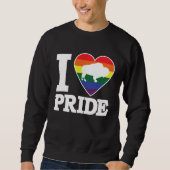 I LOVE PRIDE  Buffalo NY LGBTQ beautiful rainbow h Sweatshirt (Vorderseite)