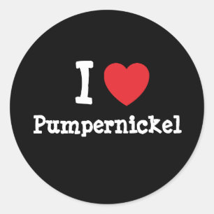 I love Pumpernickel heart T-Shirt Runder Aufkleber