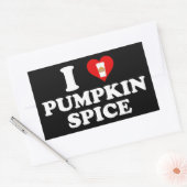 I Love Pumpkin Spice Rechteckiger Aufkleber (Umschlag)