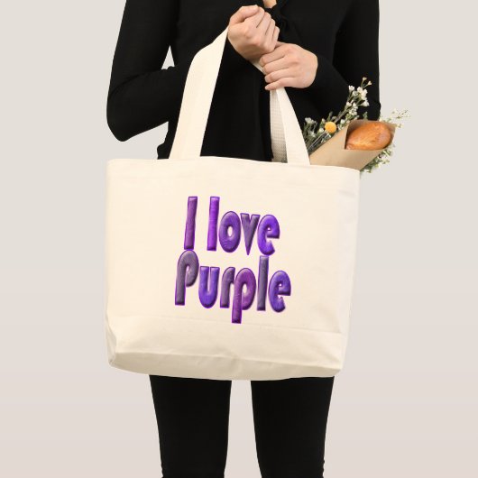 I love purple jumbo stoffbeutel (Vorderseite (Produkt))