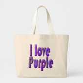 I love purple jumbo stoffbeutel (Vorne)