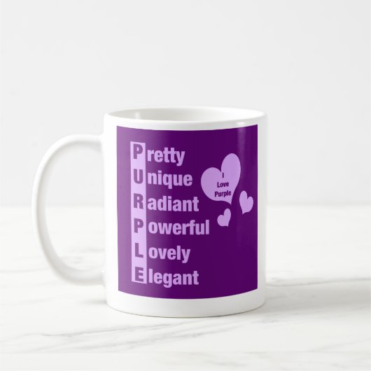 I love purple mug kaffeetasse (Links)