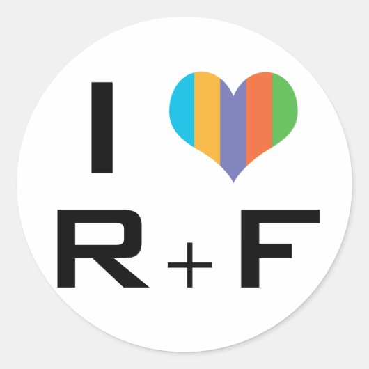 I love R+F Runder Aufkleber (Vorderseite)