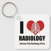 I Love Radiology Cool Custom Radiologist Clinic Schlüsselanhänger (Vorderseite)