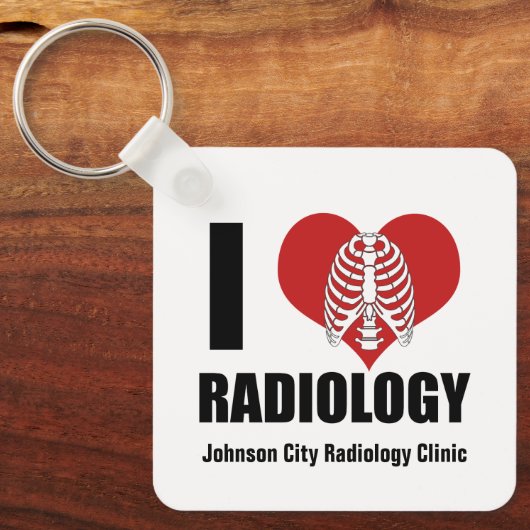 I Love Radiology Cool Custom Radiologist Clinic Schlüsselanhänger (Vorderseite)