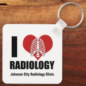 I Love Radiology Cool Custom Radiologist Clinic Schlüsselanhänger (Rückseite)