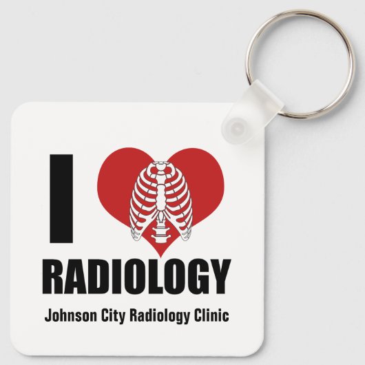 I Love Radiology Cool Custom Radiologist Clinic Schlüsselanhänger (Rückseite)