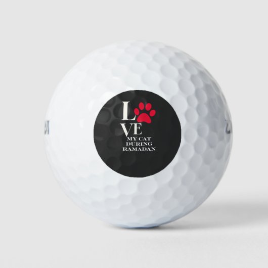 I Love Ramadan With My Cat | Cute Ramadan Design Golfball (Vorderseite)