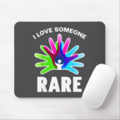 I Love Rare Disease Awareness Shirt - Rare Disease Mousepad (Mit Mouse)
