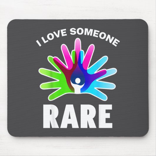 I Love Rare Disease Awareness Shirt - Rare Disease Mousepad (Vorne)