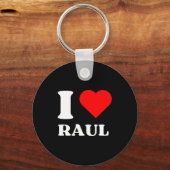I Love Raul I Heart Raul Name Y2k Valentines Day Schlüsselanhänger (Vorderseite)