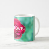 I LOVE Red Rose Mug Kaffeetasse (VorderseiteRechts)