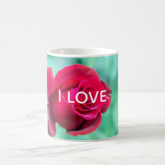 I LOVE Red Rose Mug Kaffeetasse (Mittel)