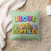 I Love Reptiles Cushion Pillow Kissen (Decke)
