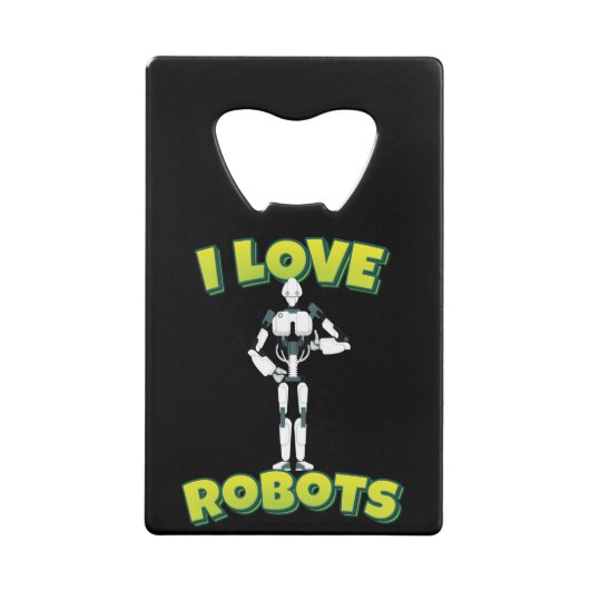 I Love Robots Robotics Geldbeutel Flaschenöffner (Vorderseite)