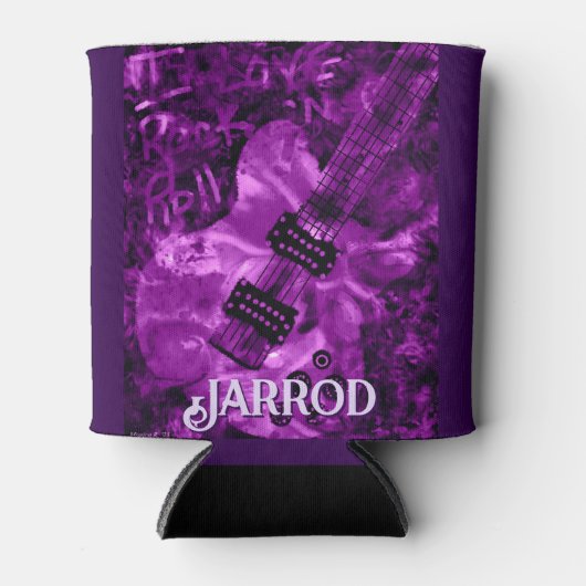 I Love Rock 'N Roll Electric Guitar Personalized Dosenkühler (Vorderseite)